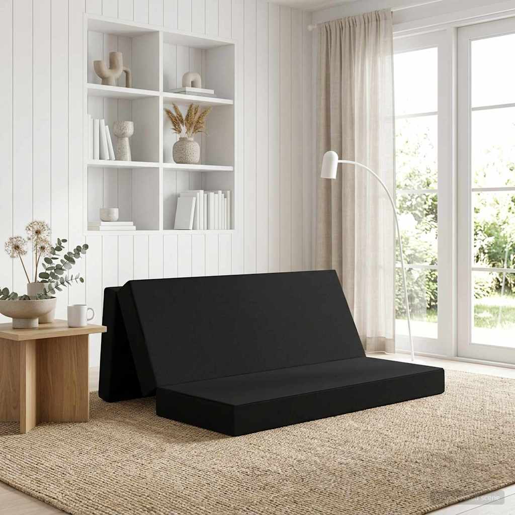 vidaXL Składana Sofa Łóżko 200 x 67 x 45 cm Czarny