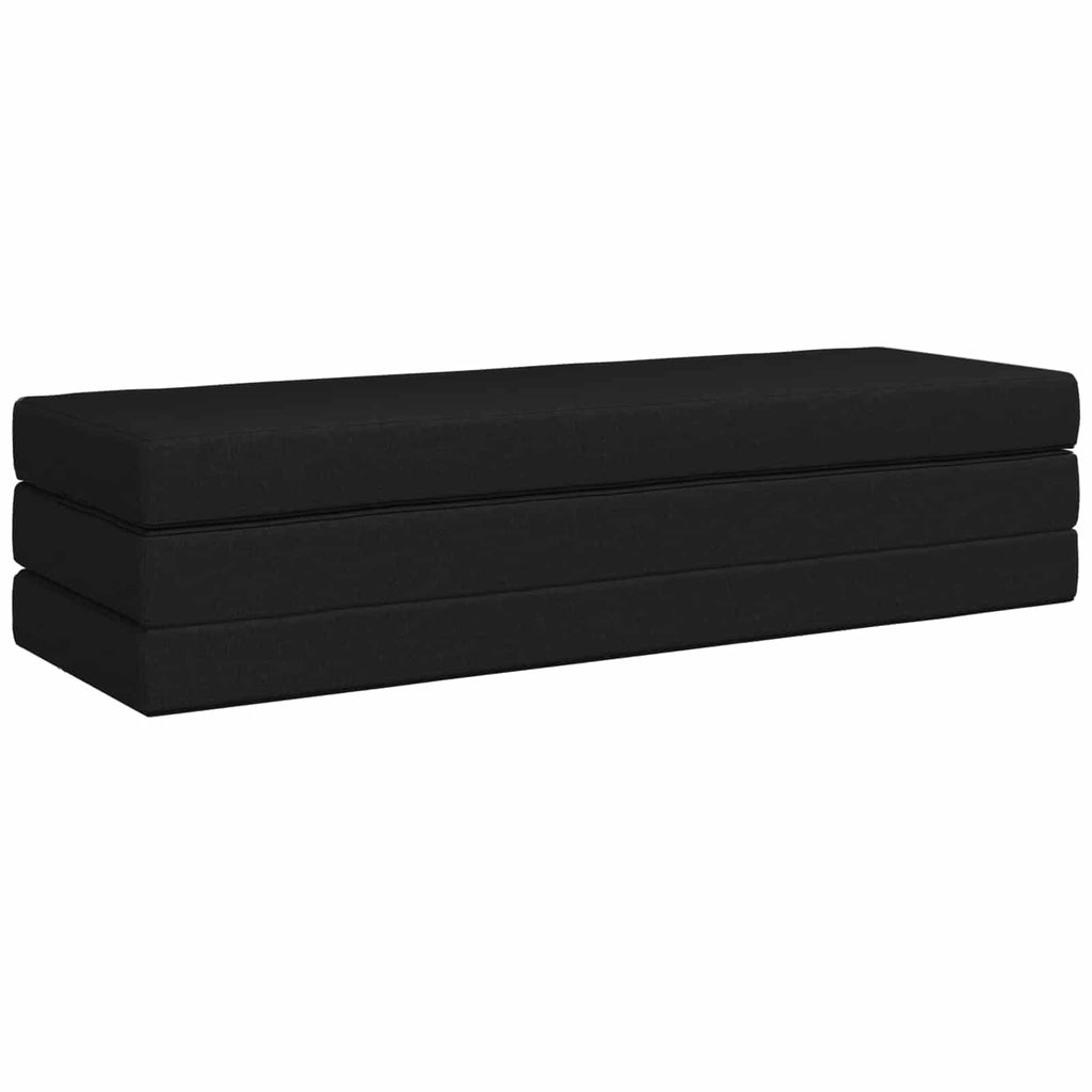 vidaXL Składana Sofa Łóżko 180 x 67 x 45 cm Czarny
