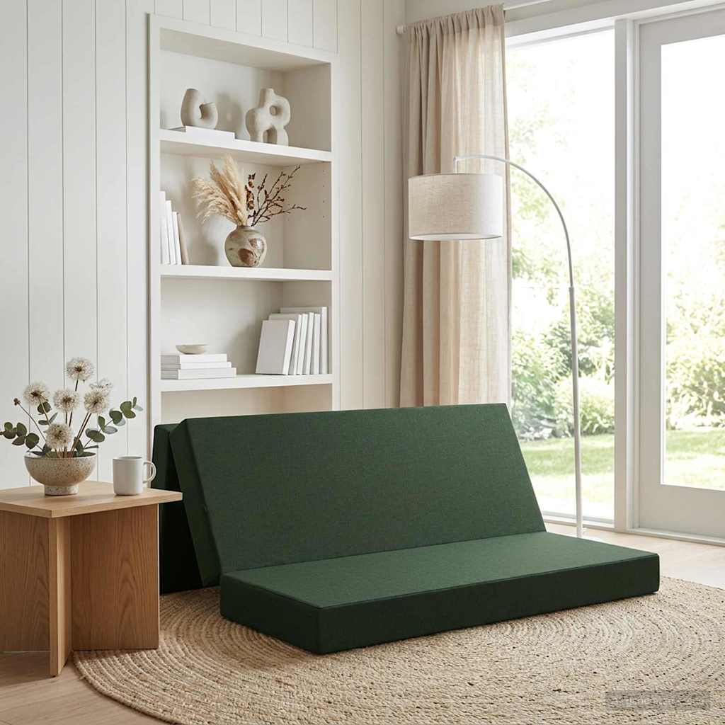 vidaXL Składana Sofa Łóżko 180 x 67 x 45 cm Ciemnozielony