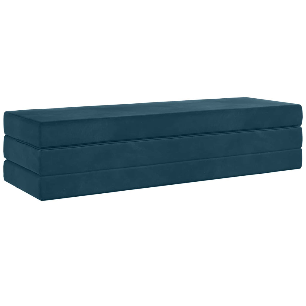 vidaXL Składana Sofa Łóżko 180 x 67 x 45 cm niebieski