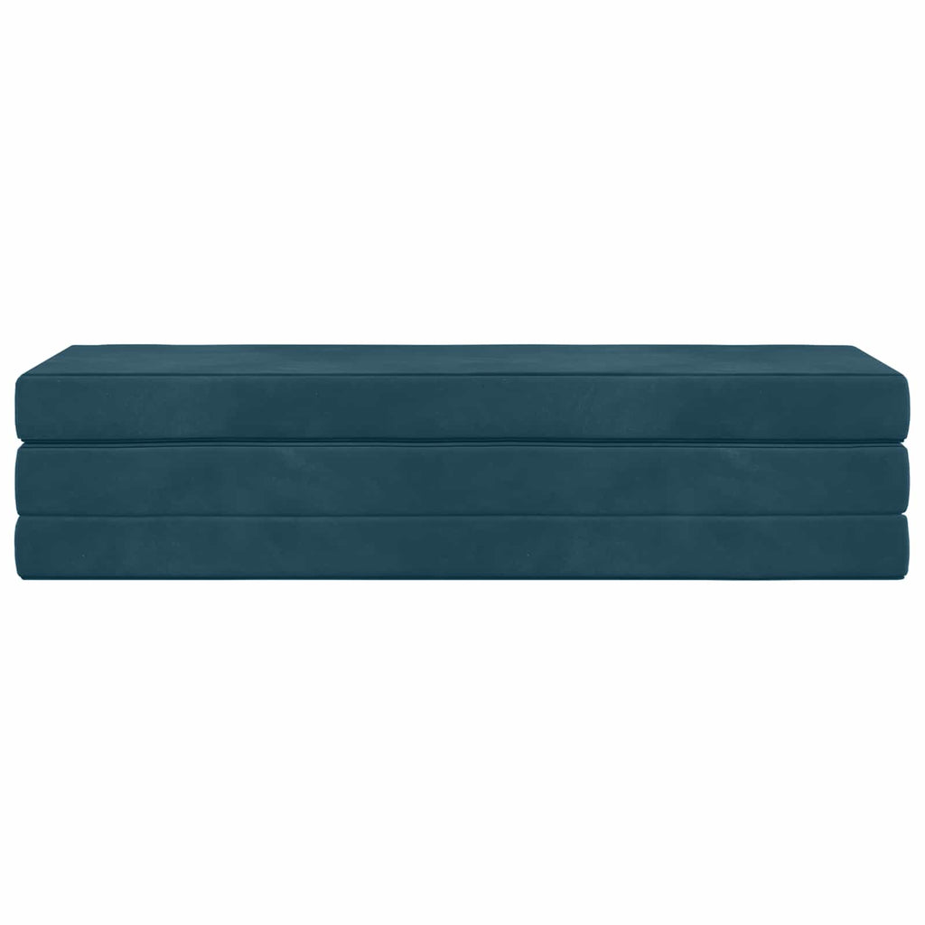 vidaXL Składana Sofa Łóżko 180 x 67 x 45 cm niebieski
