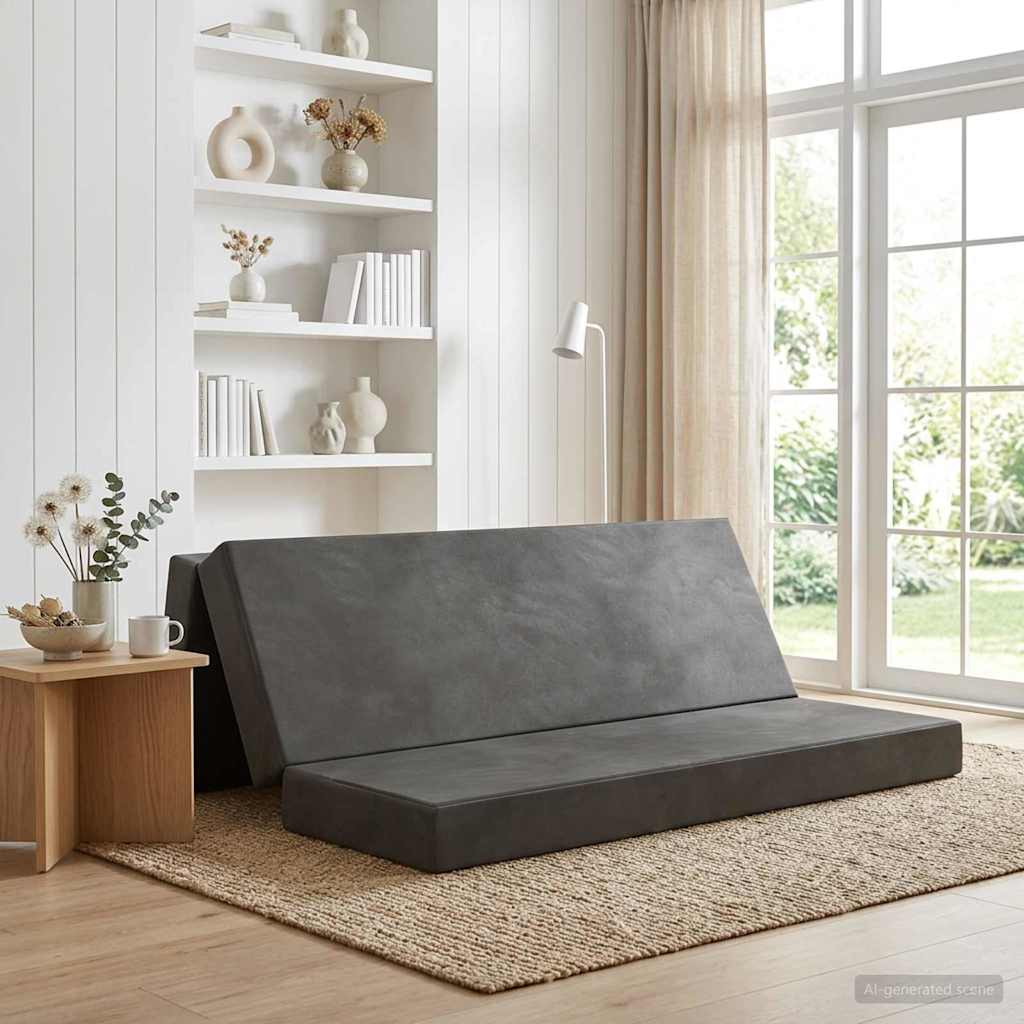 vidaXL Składana Sofa Łóżko 200 x 67 x 45 cm ciemnoszary