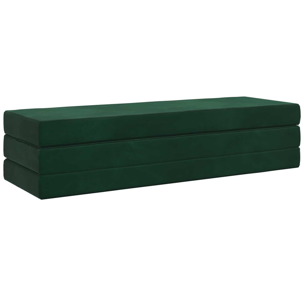 vidaXL Składana Sofa Łóżko 180 x 67 x 45 cm Ciemnozielony