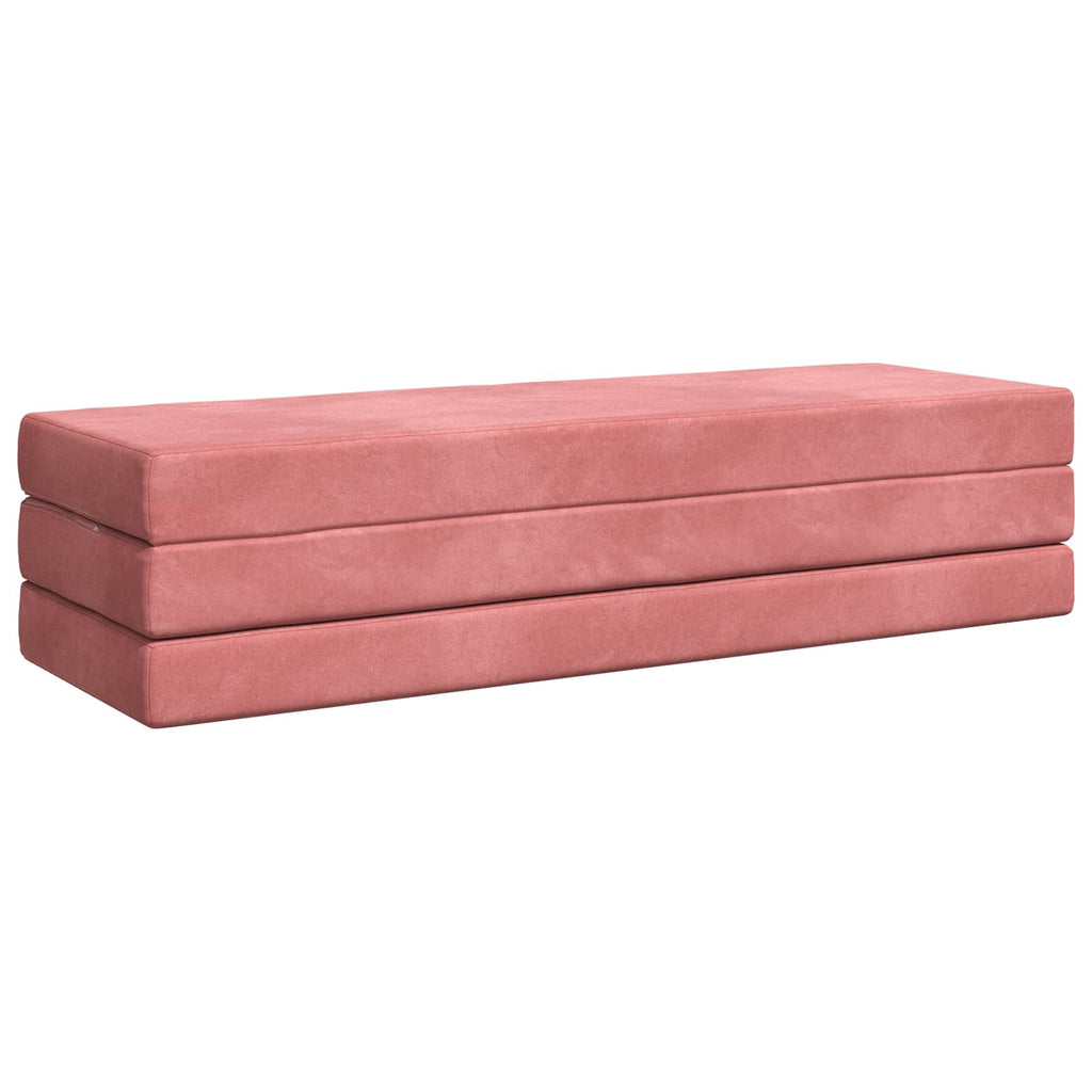 vidaXL Składana Sofa Łóżko 180 x 67 x 45 cm różowy