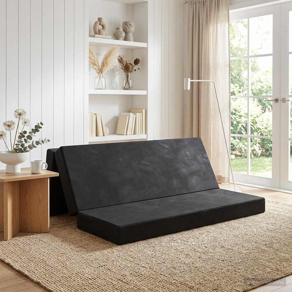 vidaXL Składana Sofa Łóżko 180 x 67 x 45 cm Czarny