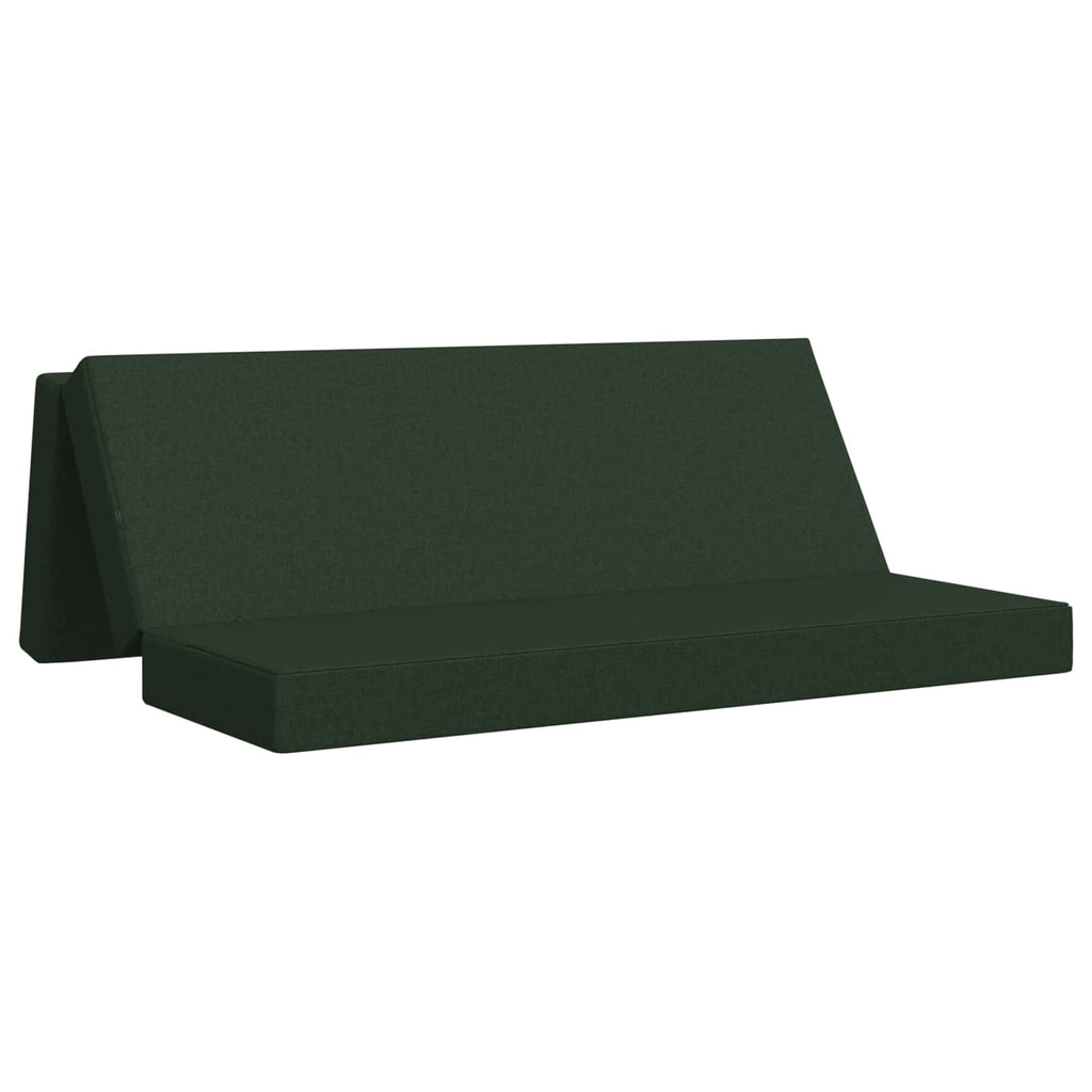 vidaXL Składana Sofa Łóżko 200 x 67 x 45 cm Ciemnozielony