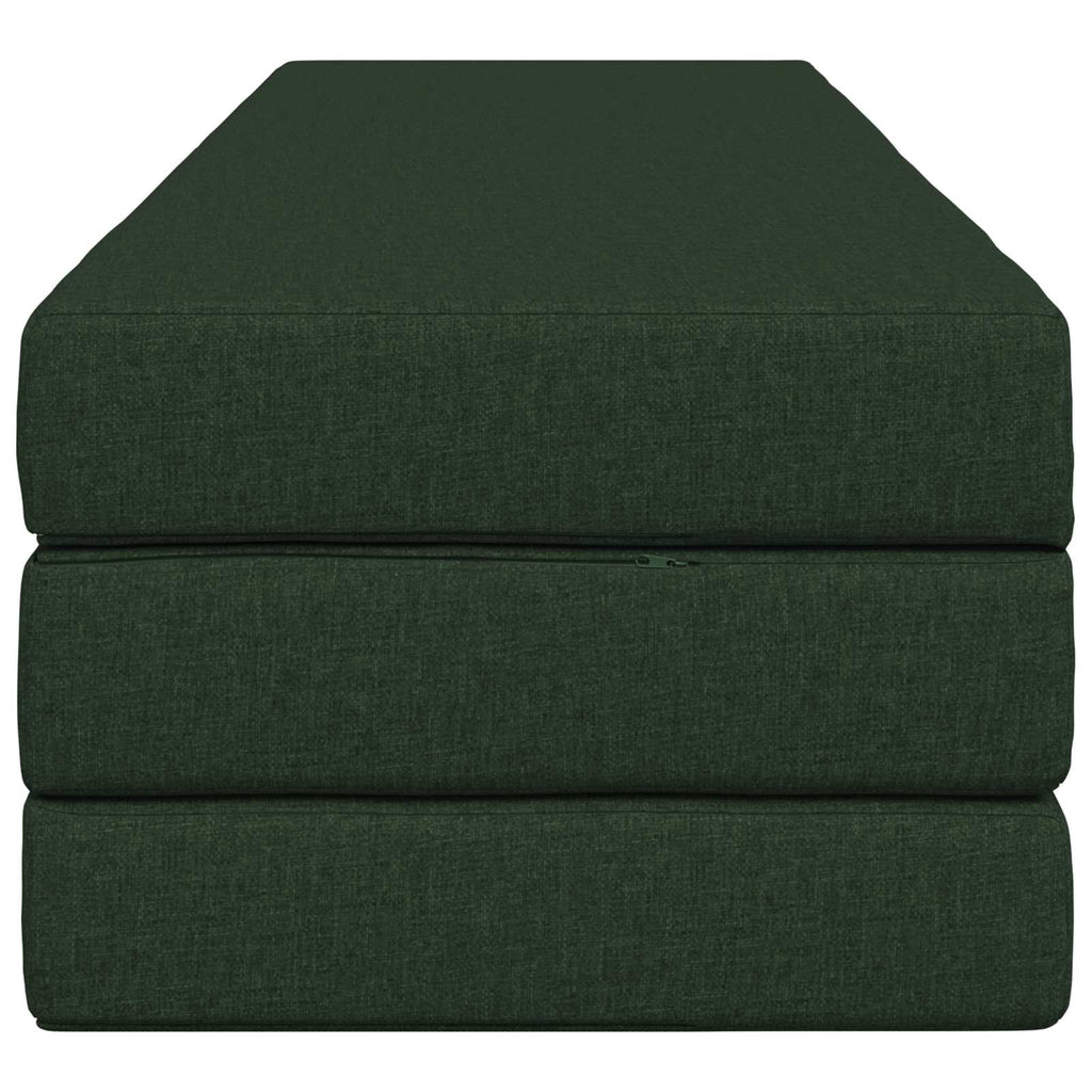 vidaXL Składana Sofa Łóżko 200 x 67 x 45 cm Ciemnozielony