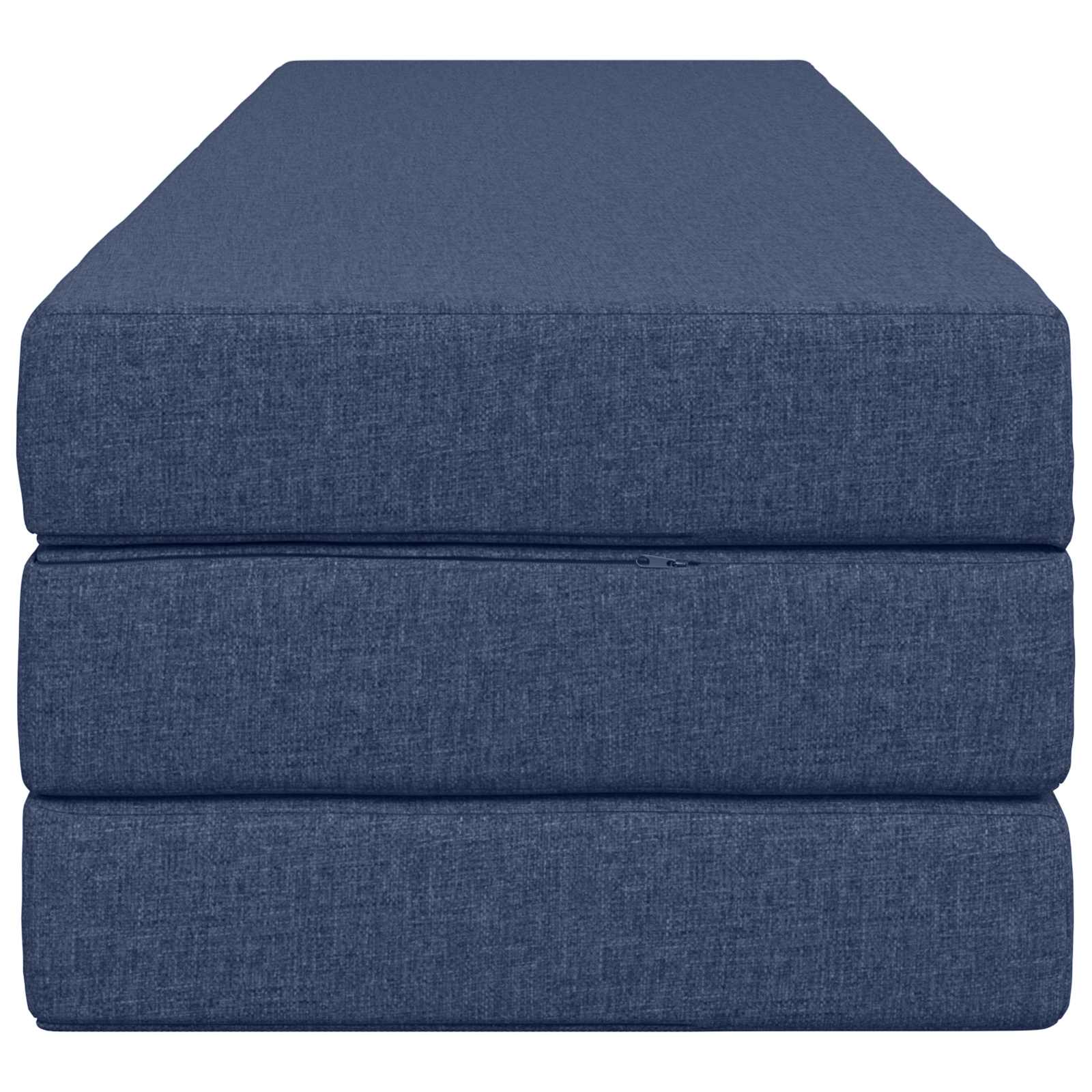 vidaXL Składana Sofa Łóżko 200 x 67 x 45 cm niebieski