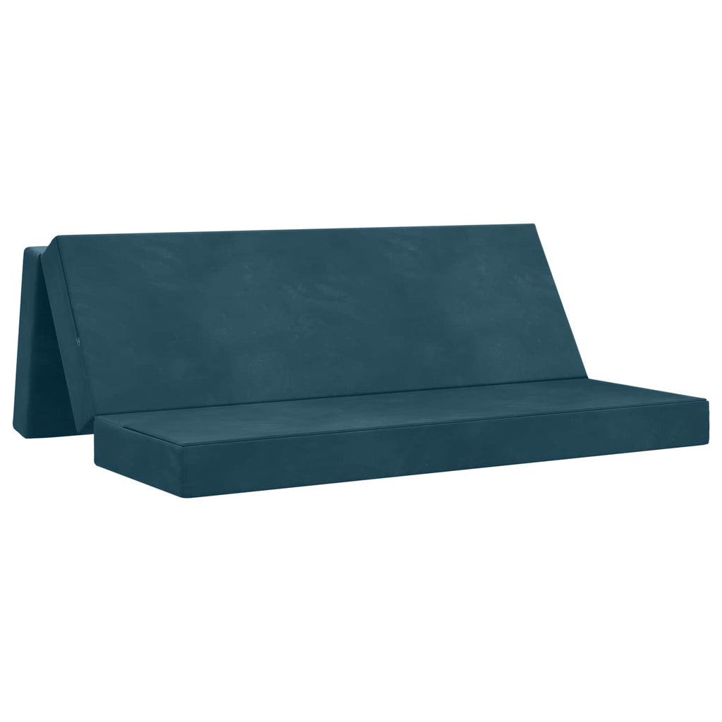 vidaXL Składana Sofa Łóżko 200 x 67 x 45 cm niebieski