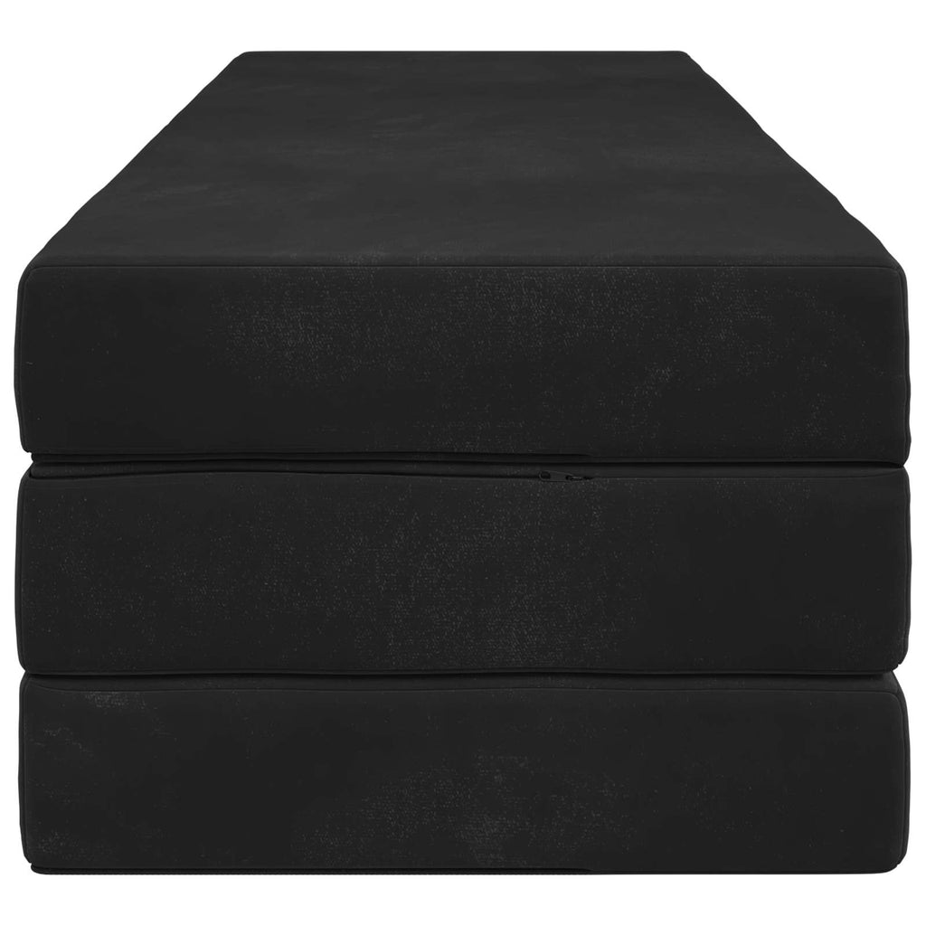 vidaXL Składana Sofa Łóżko 200 x 67 x 45 cm Czarny