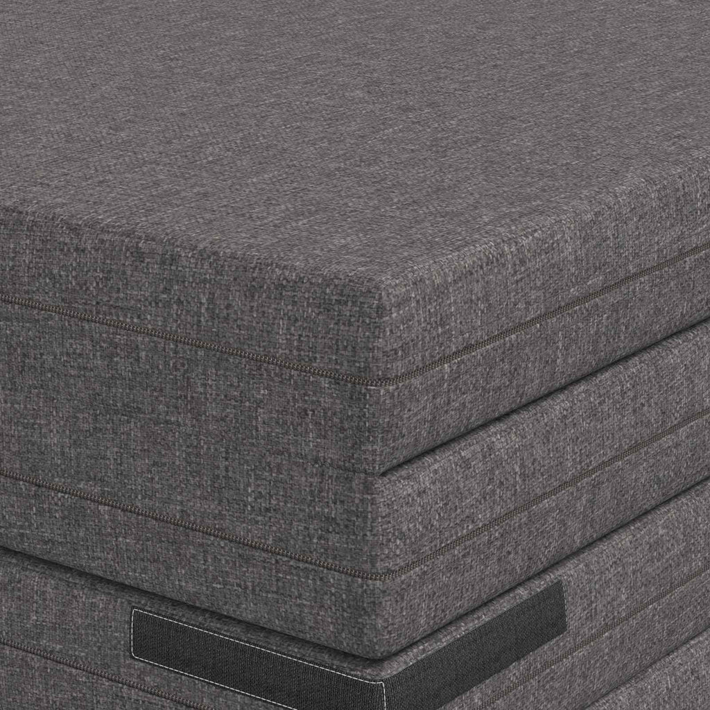 vidaXL Składana Sofa Łóżko 140 x 67 x 15 cm jasnoszary
