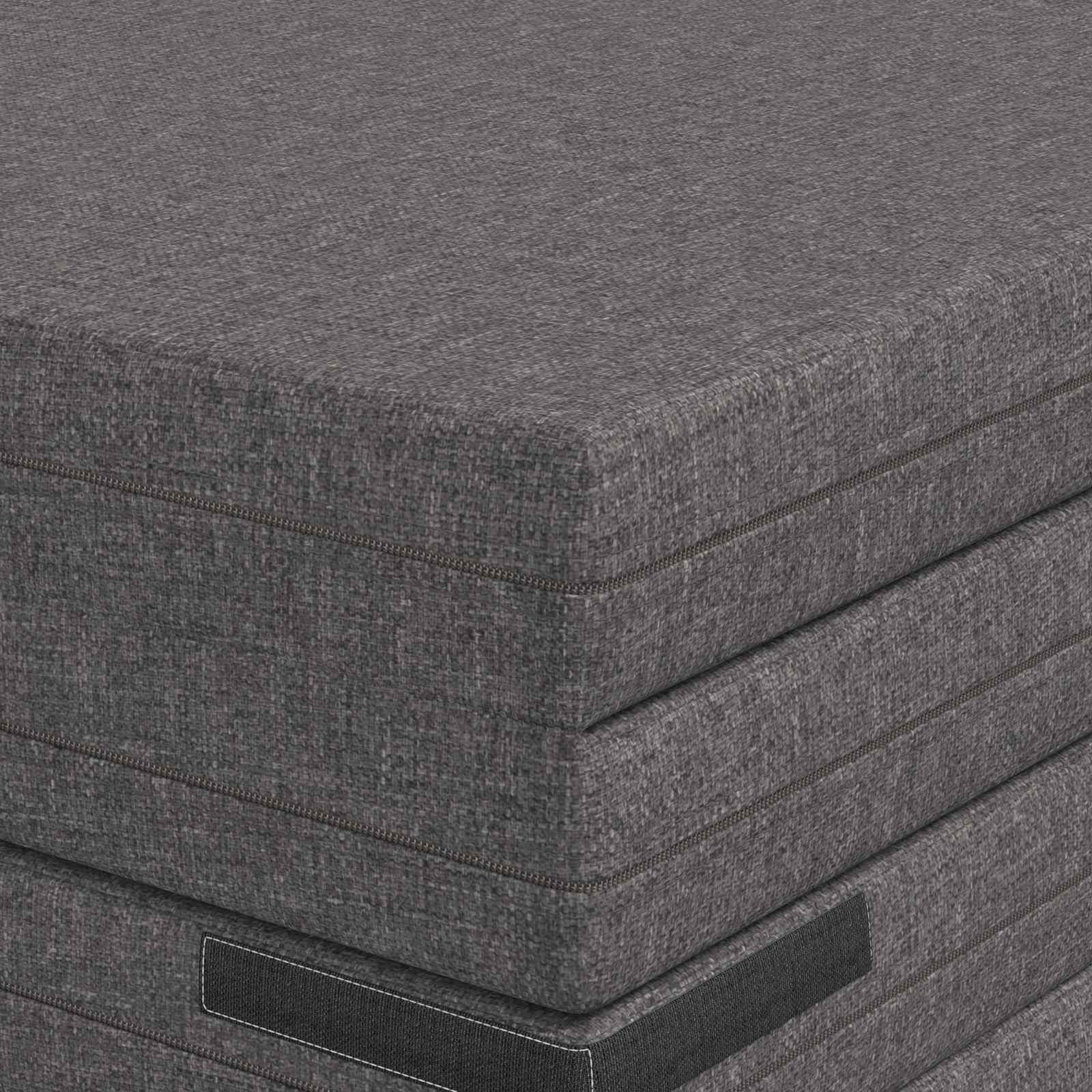 vidaXL Składana Sofa Łóżko 140 x 67 x 15 cm jasnoszary