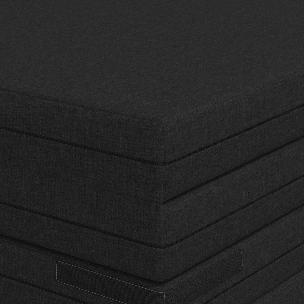 vidaXL Składana Sofa Łóżko 140 x 67 x 15 cm Czarny