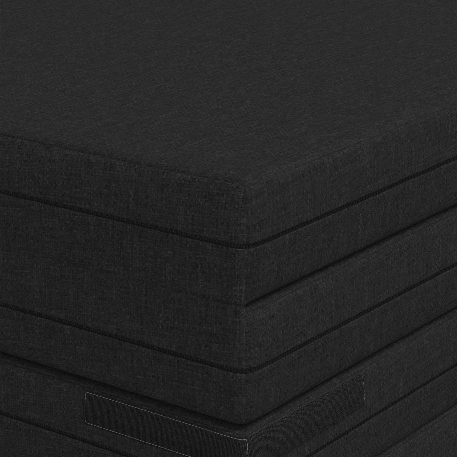 vidaXL Składana Sofa Łóżko 140 x 67 x 15 cm Czarny