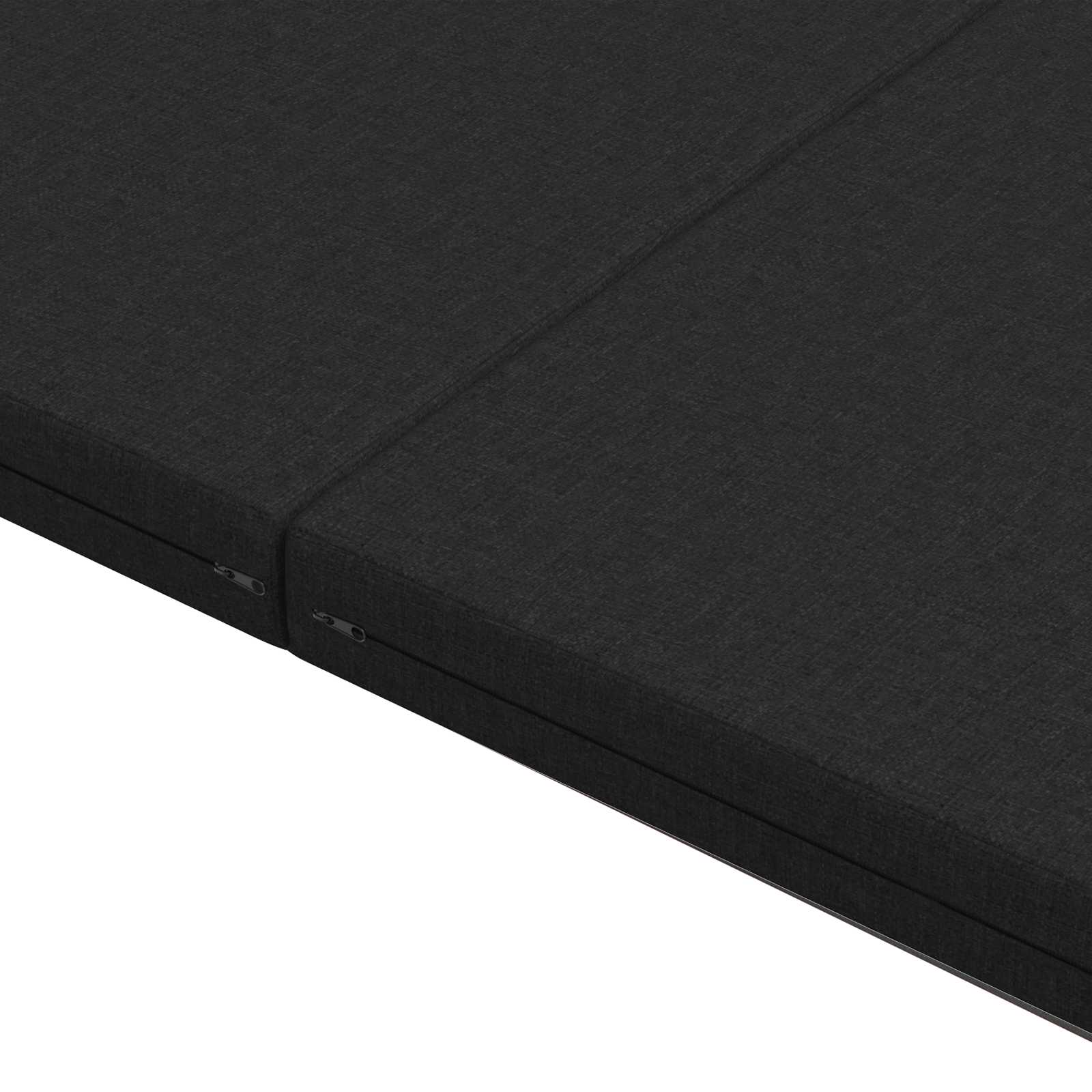 vidaXL Składana Sofa Łóżko 140 x 67 x 15 cm Czarny