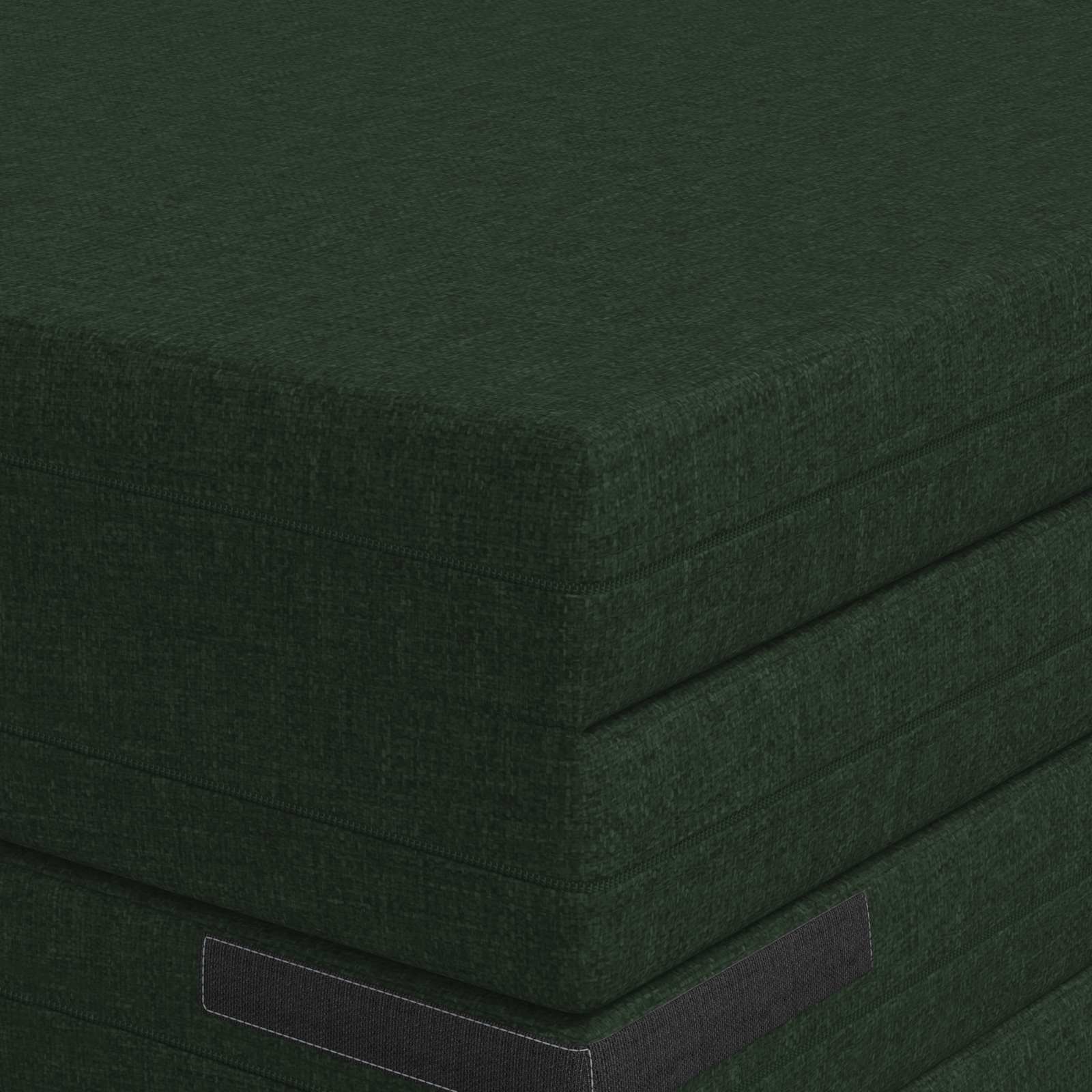 vidaXL Składana Sofa Łóżko 140 x 67 x 15 cm Ciemnozielony