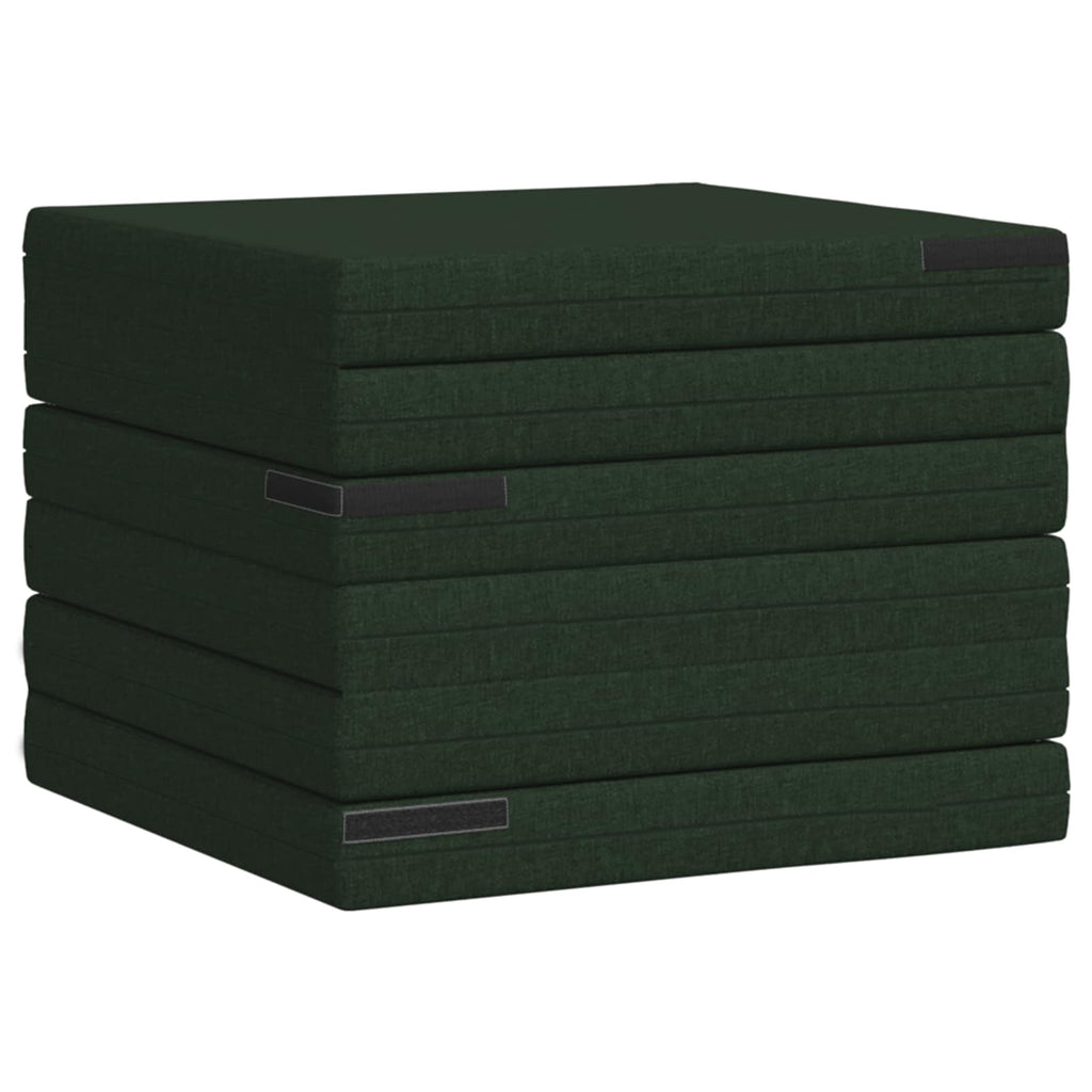 vidaXL Składana Sofa Łóżko 140 x 67 x 15 cm Ciemnozielony