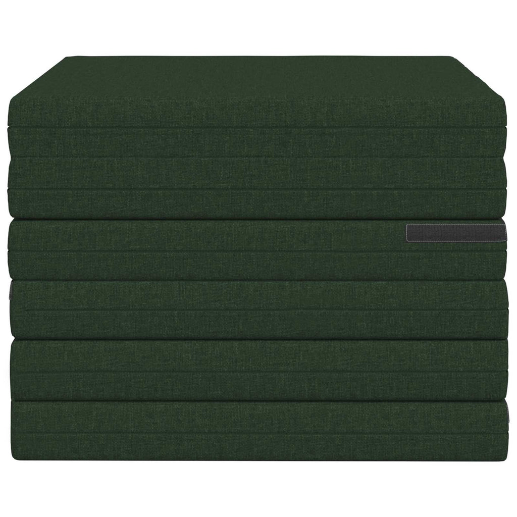 vidaXL Składana Sofa Łóżko 140 x 67 x 15 cm Ciemnozielony