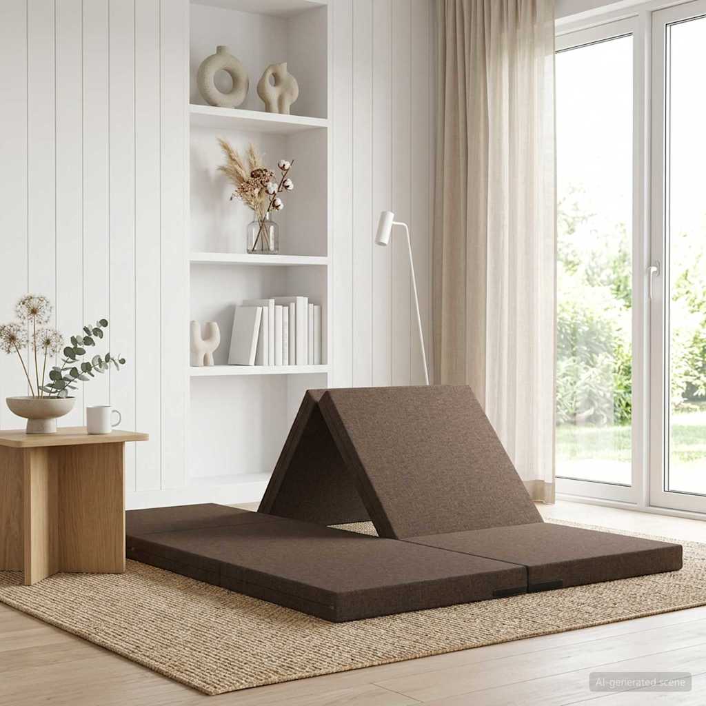 vidaXL Składana Sofa Łóżko 140 x 67 x 15 cm Ciemnoszary