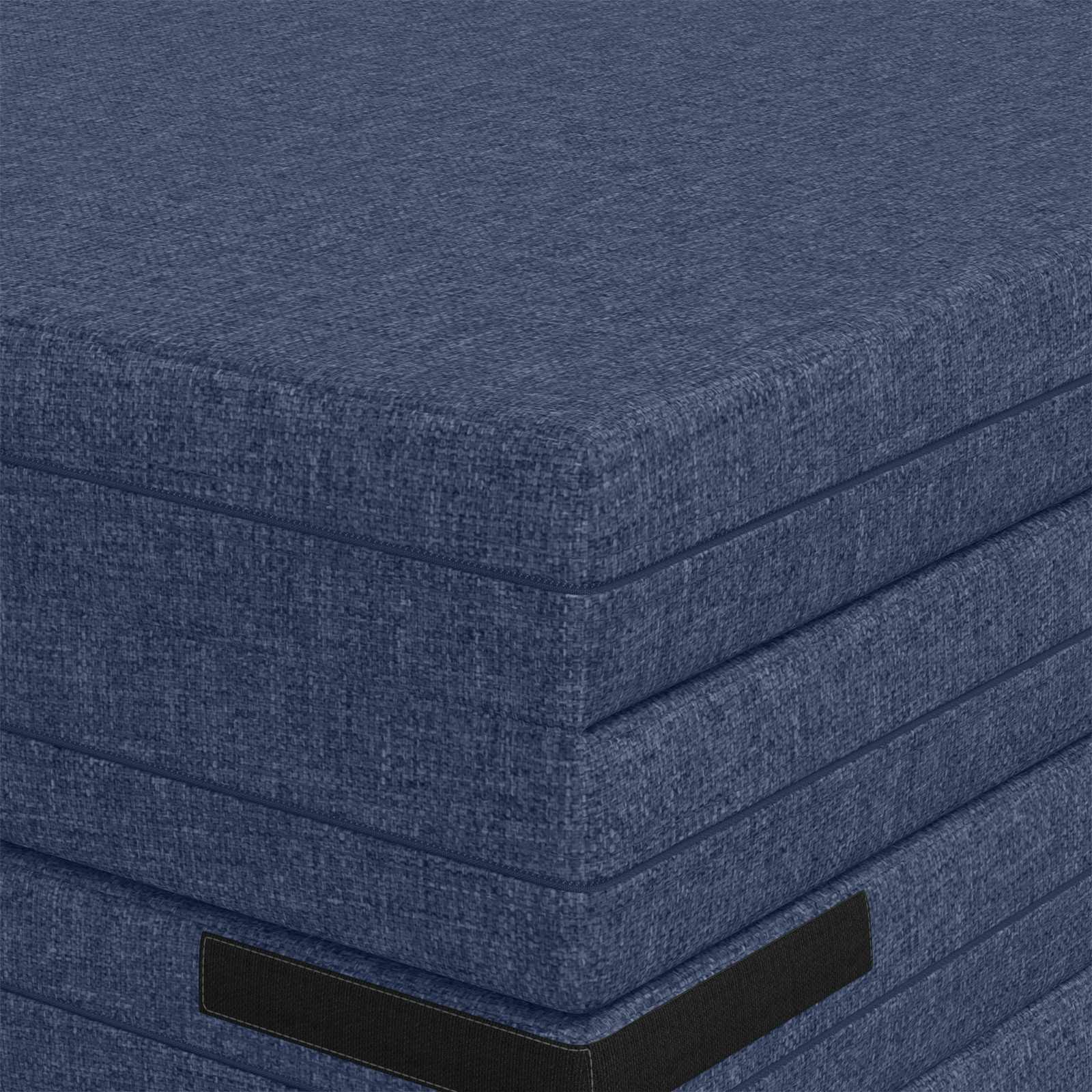 vidaXL Składana Sofa Łóżko 140 x 67 x 15 cm niebieski