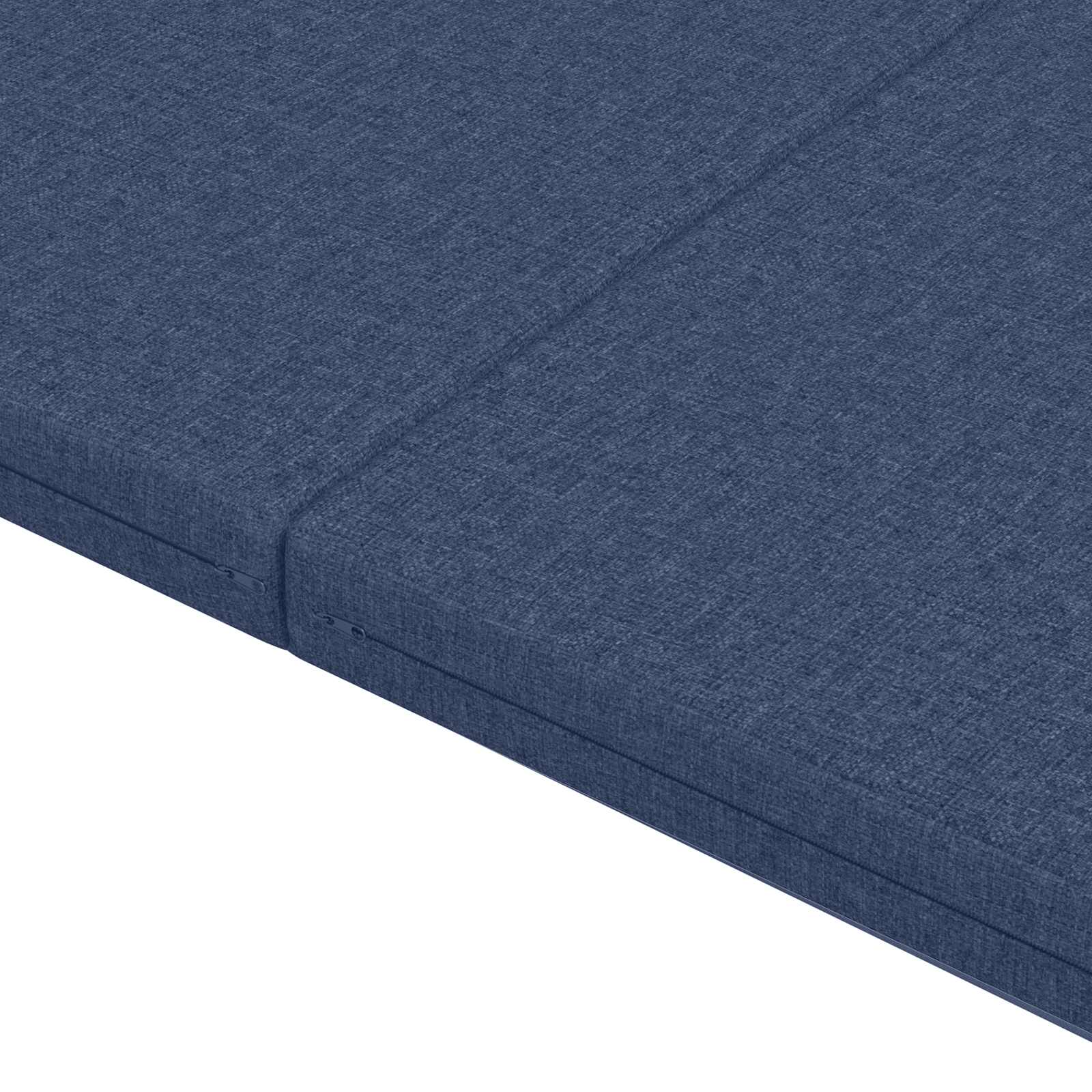 vidaXL Składana Sofa Łóżko 140 x 67 x 15 cm niebieski