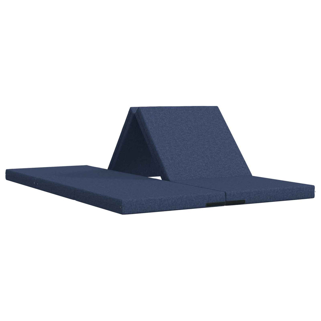 vidaXL Składana Sofa Łóżko 140 x 67 x 15 cm niebieski