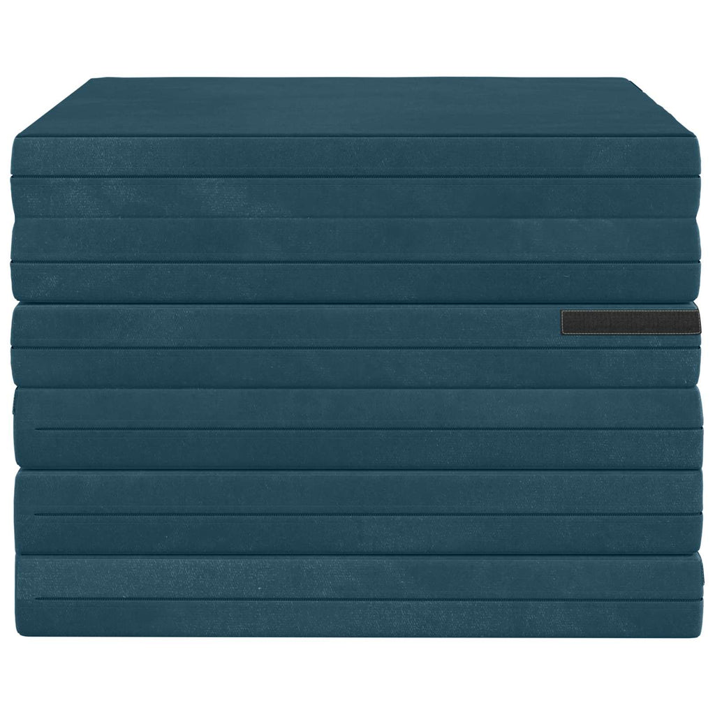 vidaXL Składana Sofa Łóżko 140 x 67 x 15 cm niebieski