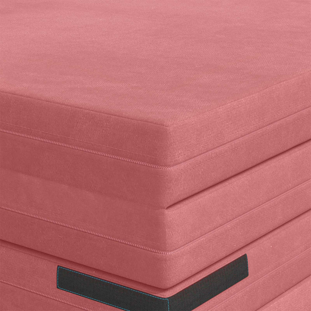 vidaXL Składana Sofa Łóżko 140 x 67 x 15 cm różowy