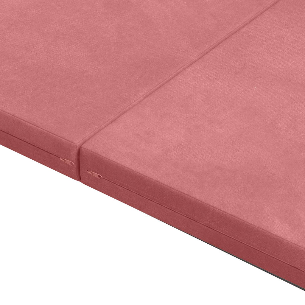 vidaXL Składana Sofa Łóżko 140 x 67 x 15 cm różowy