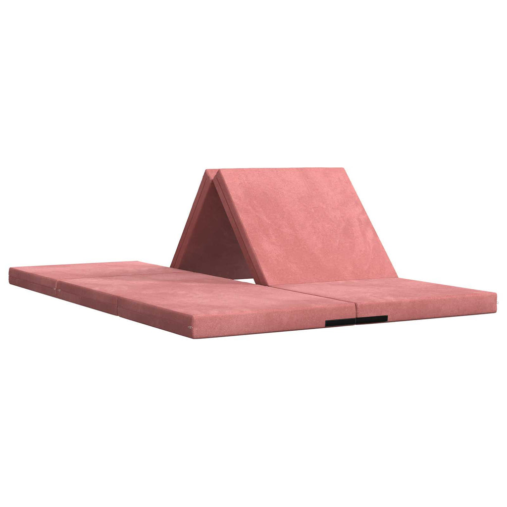 vidaXL Składana Sofa Łóżko 140 x 67 x 15 cm różowy