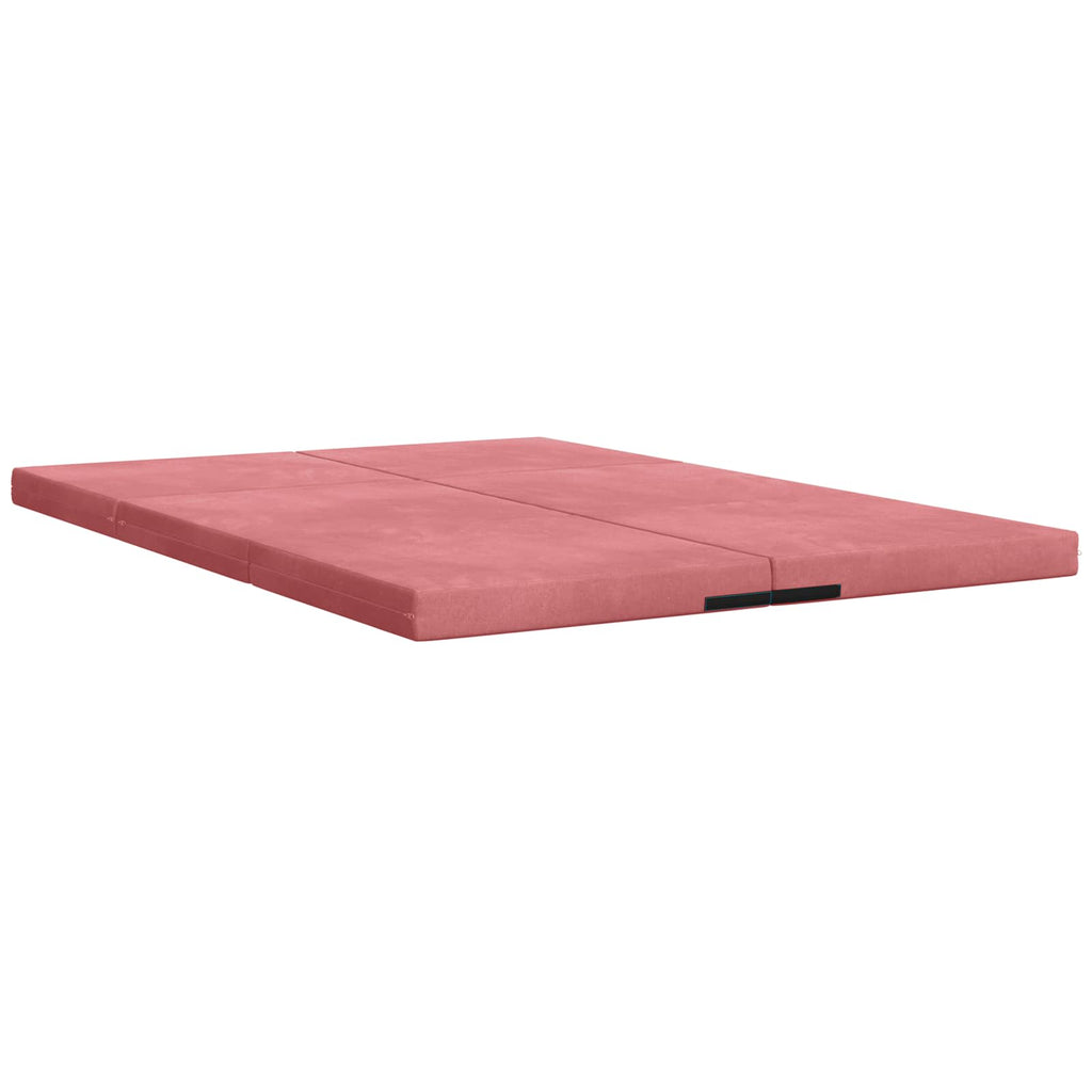 vidaXL Składana Sofa Łóżko 140 x 67 x 15 cm różowy