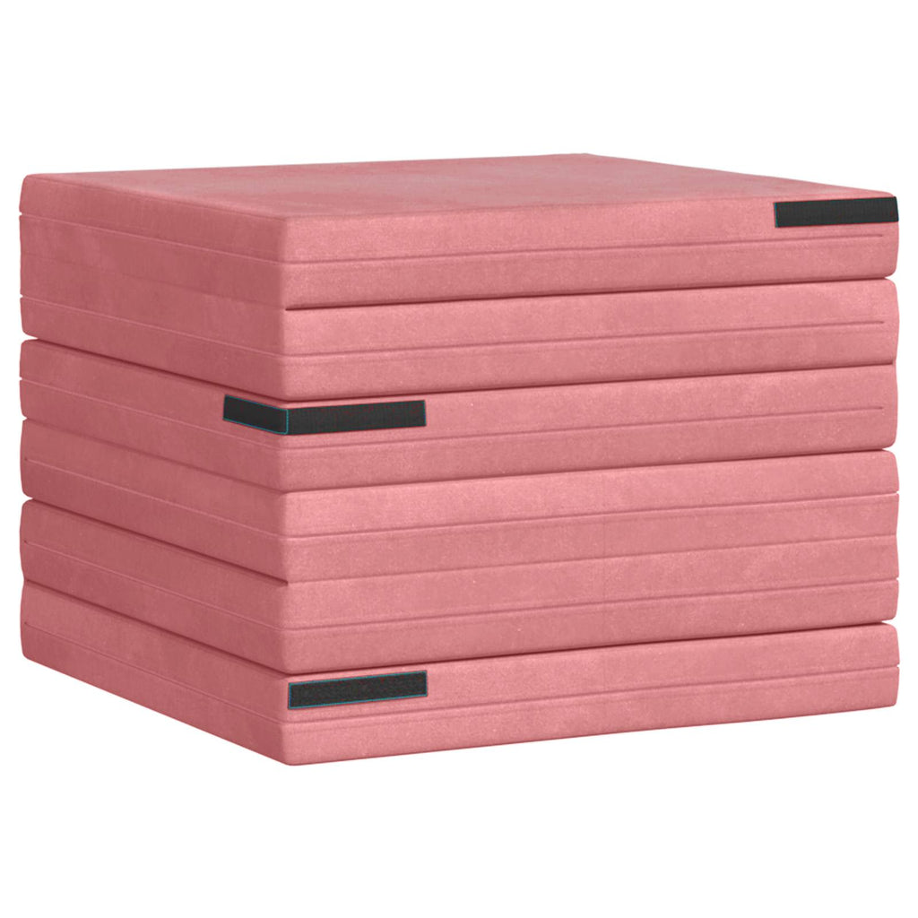 vidaXL Składana Sofa Łóżko 140 x 67 x 15 cm różowy