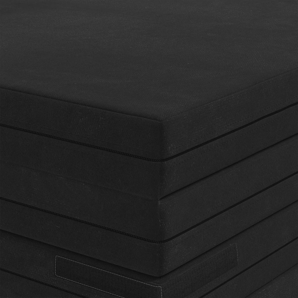 vidaXL Składana Sofa Łóżko 140 x 67 x 15 cm Czarny
