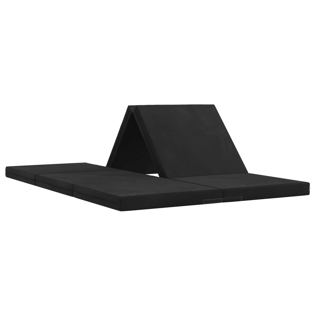 vidaXL Składana Sofa Łóżko 140 x 67 x 15 cm Czarny