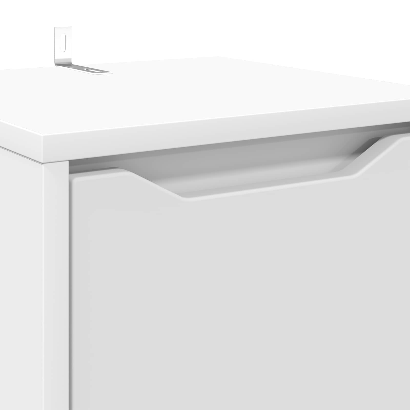 vidaXL Szafka Łazienkowa Biały 30,5 x 30 x 101 cm Drewno inżynieryjne