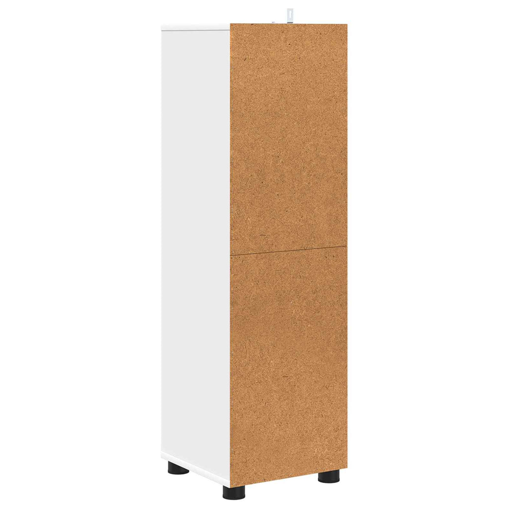 vidaXL Szafka Łazienkowa Biały 30,5 x 30 x 101 cm Drewno inżynieryjne