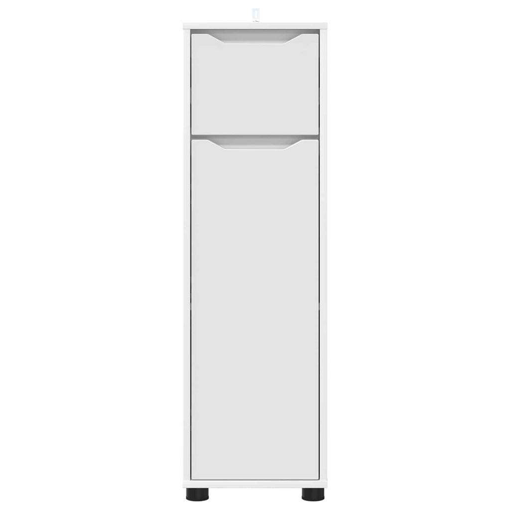 vidaXL Szafka Łazienkowa Biały 30,5 x 30 x 101 cm Drewno inżynieryjne