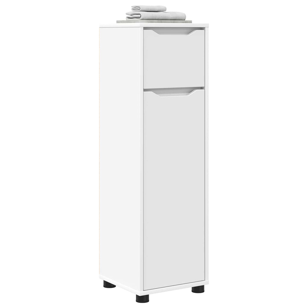 vidaXL Szafka Łazienkowa Biały 30,5 x 30 x 101 cm Drewno inżynieryjne