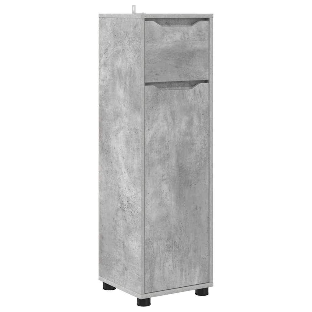 vidaXL Szafka Łazienkowa z szufladą Betonowy szary 30,5 x 30 x 101 cm