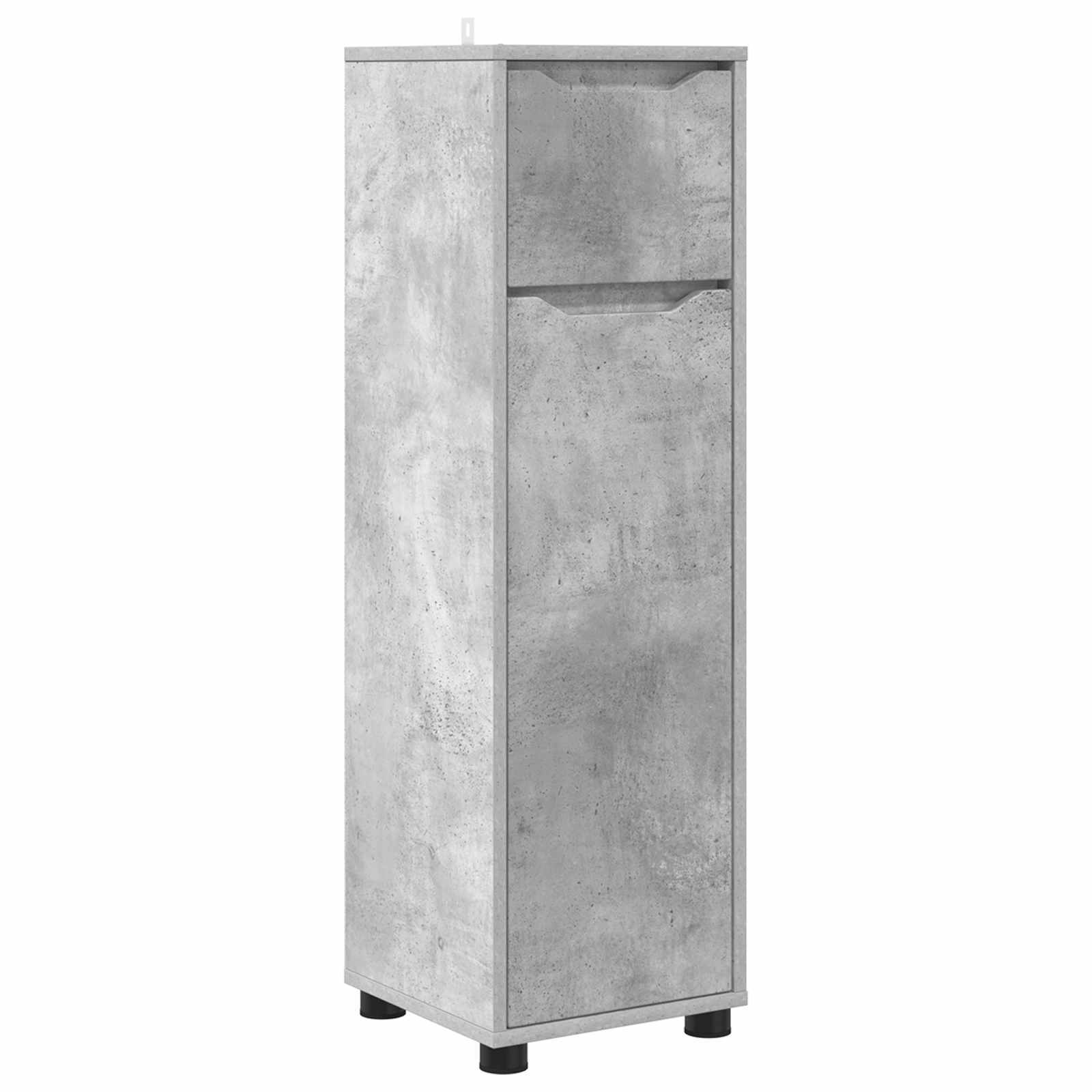 vidaXL Szafka Łazienkowa Betonowy szary 30,5 x 30 x 101 cm