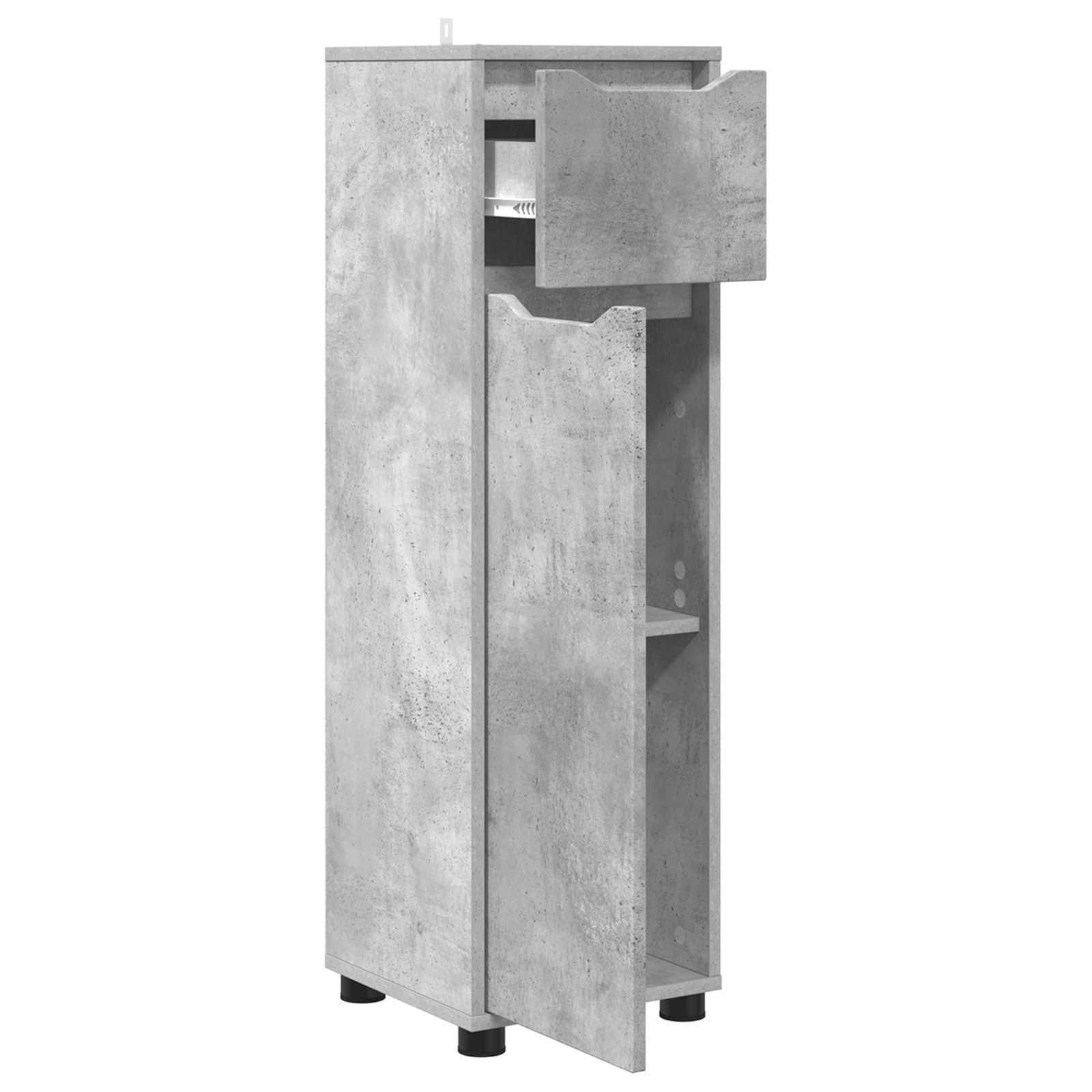 vidaXL Szafka Łazienkowa Betonowy szary 30,5 x 30 x 101 cm