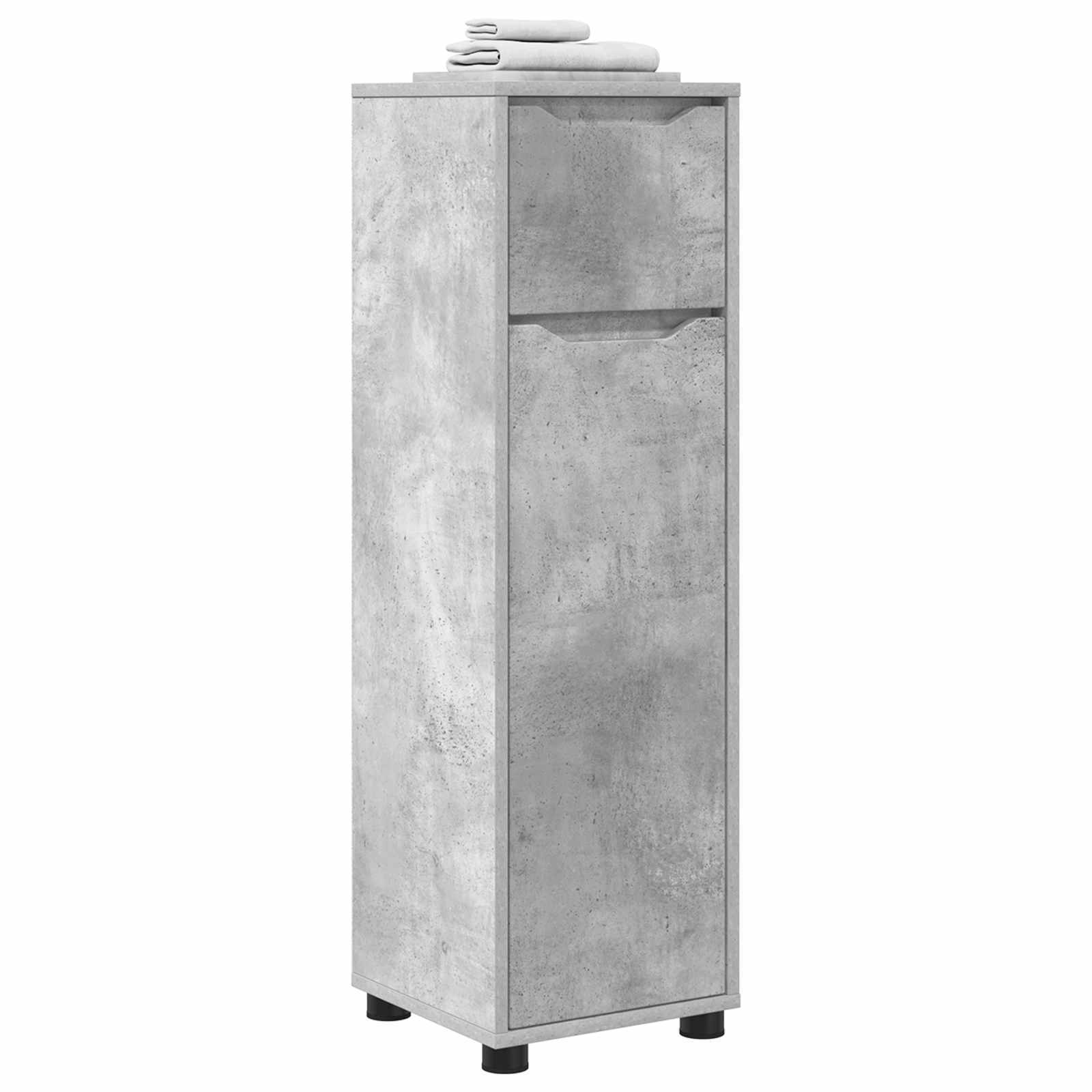 vidaXL Szafka Łazienkowa Betonowy szary 30,5 x 30 x 101 cm