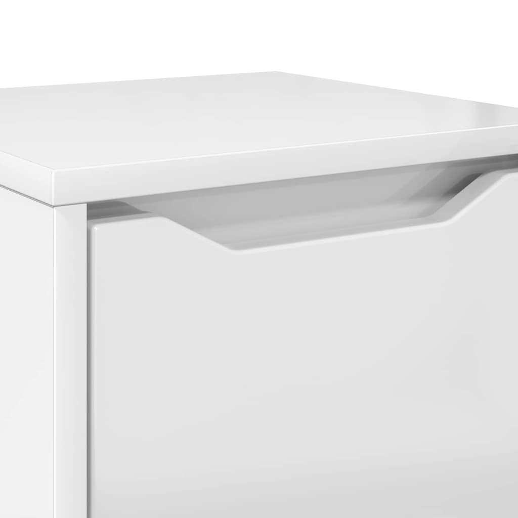 vidaXL Szafka Łazienkowa Wysoki połysk biały 30,5 x 30 x 101 cm
