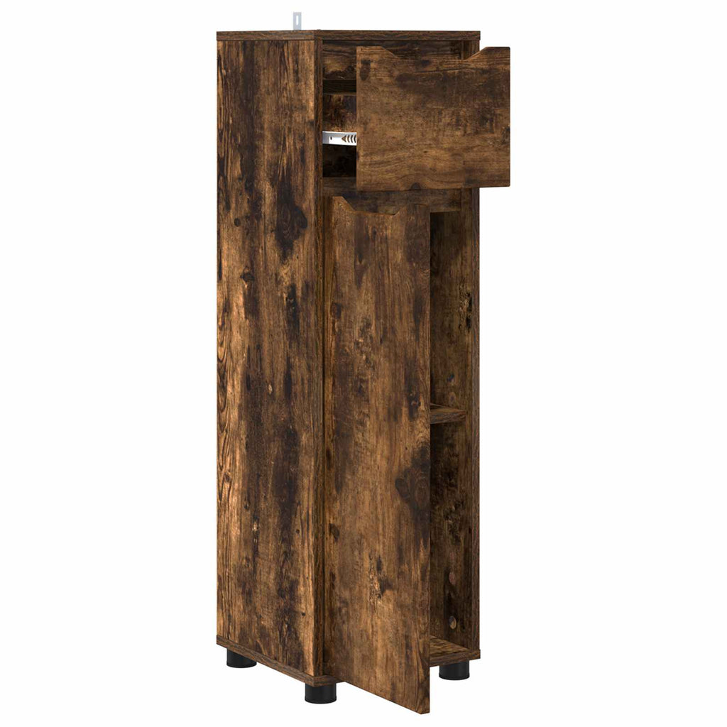 vidaXL Szafka Łazienkowa Dąb wędzony 30,5 x 30 x 101 cm