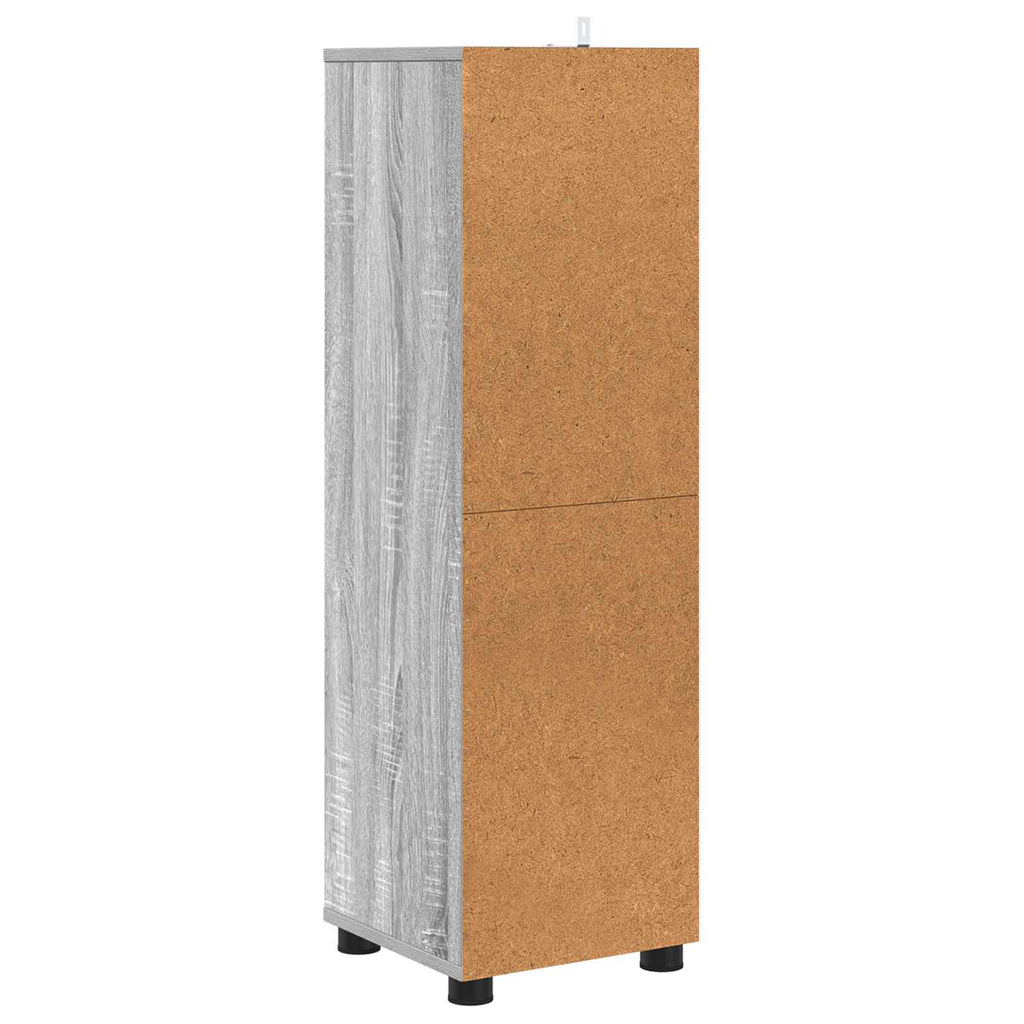 vidaXL Szafka Łazienkowa Szary Sonoma 30,5 x 30 x 101 cm