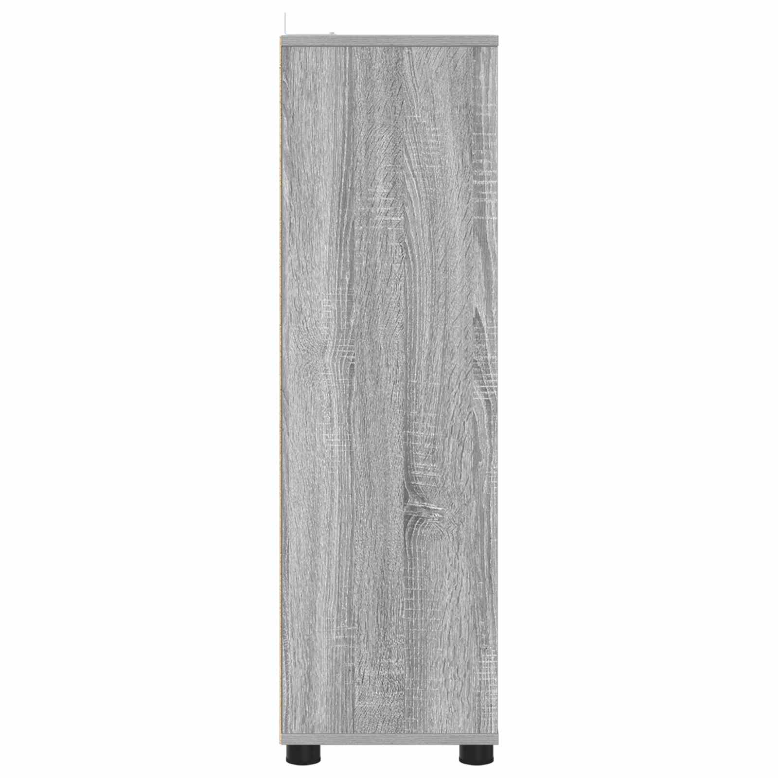 vidaXL Szafka Łazienkowa Szary Sonoma 30,5 x 30 x 101 cm