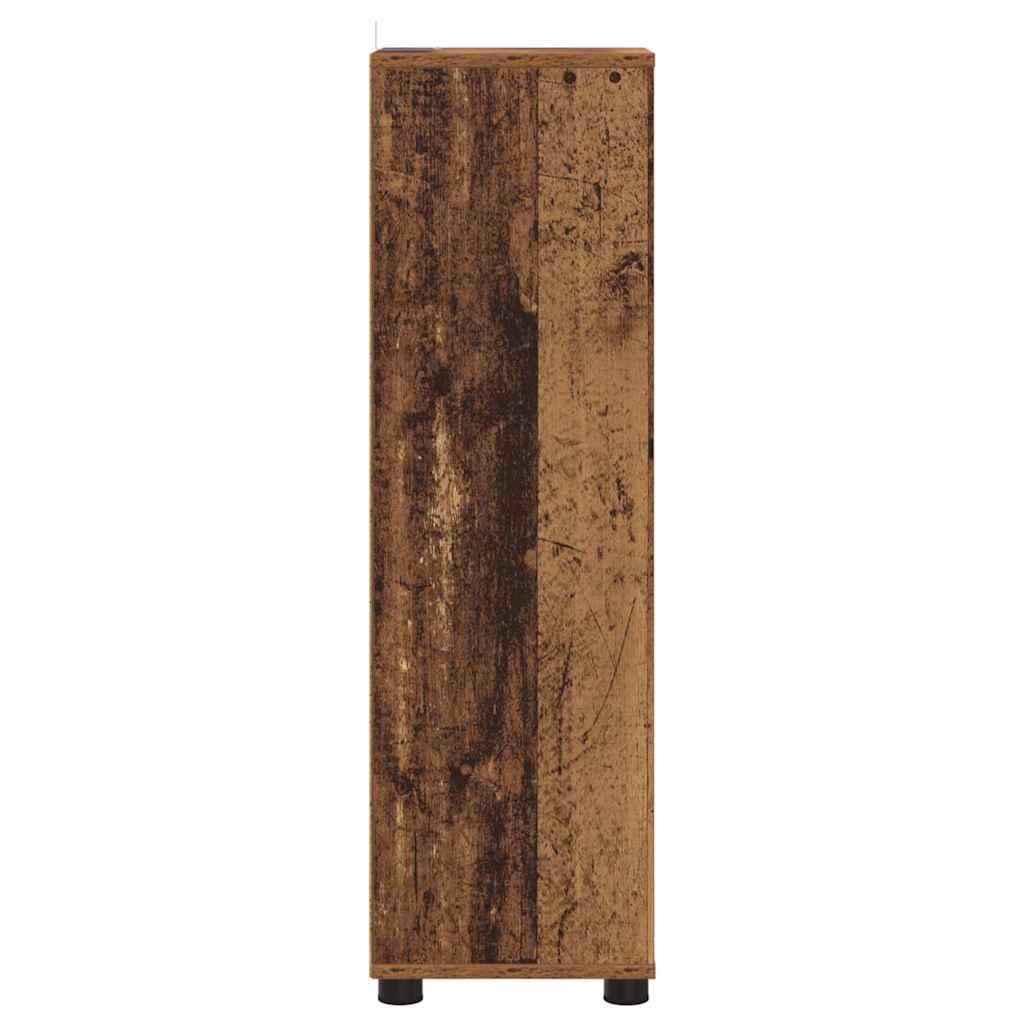 vidaXL Szafka Łazienkowa z szufladą Stare drewno 30,5 x 30 x 101 cm