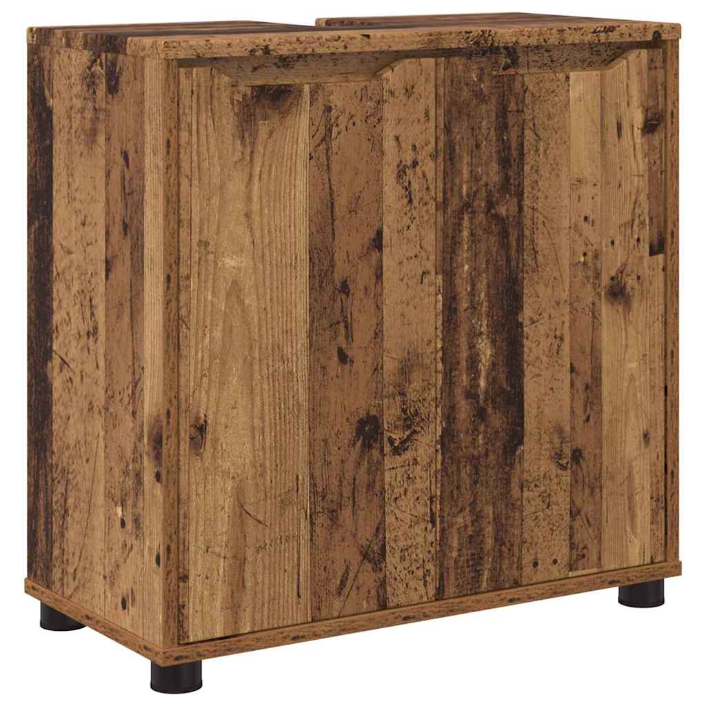 vidaXL Szafka z umywalką do łazienki Stare drewno 60 x 30 x 60 cm