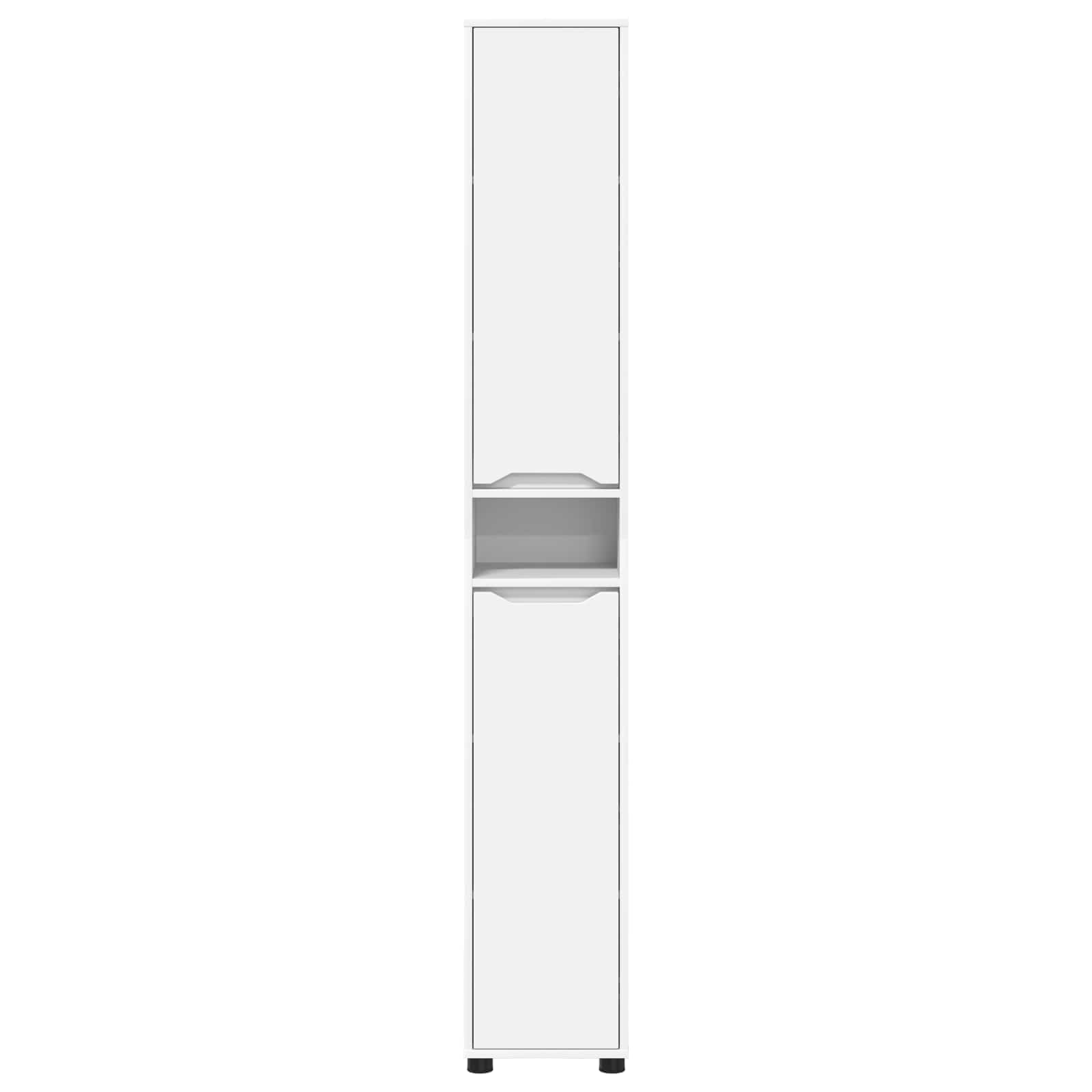 vidaXL Szafka Łazienkowa Biały 30,5 x 30 x 195 cm Drewno inżynieryjne