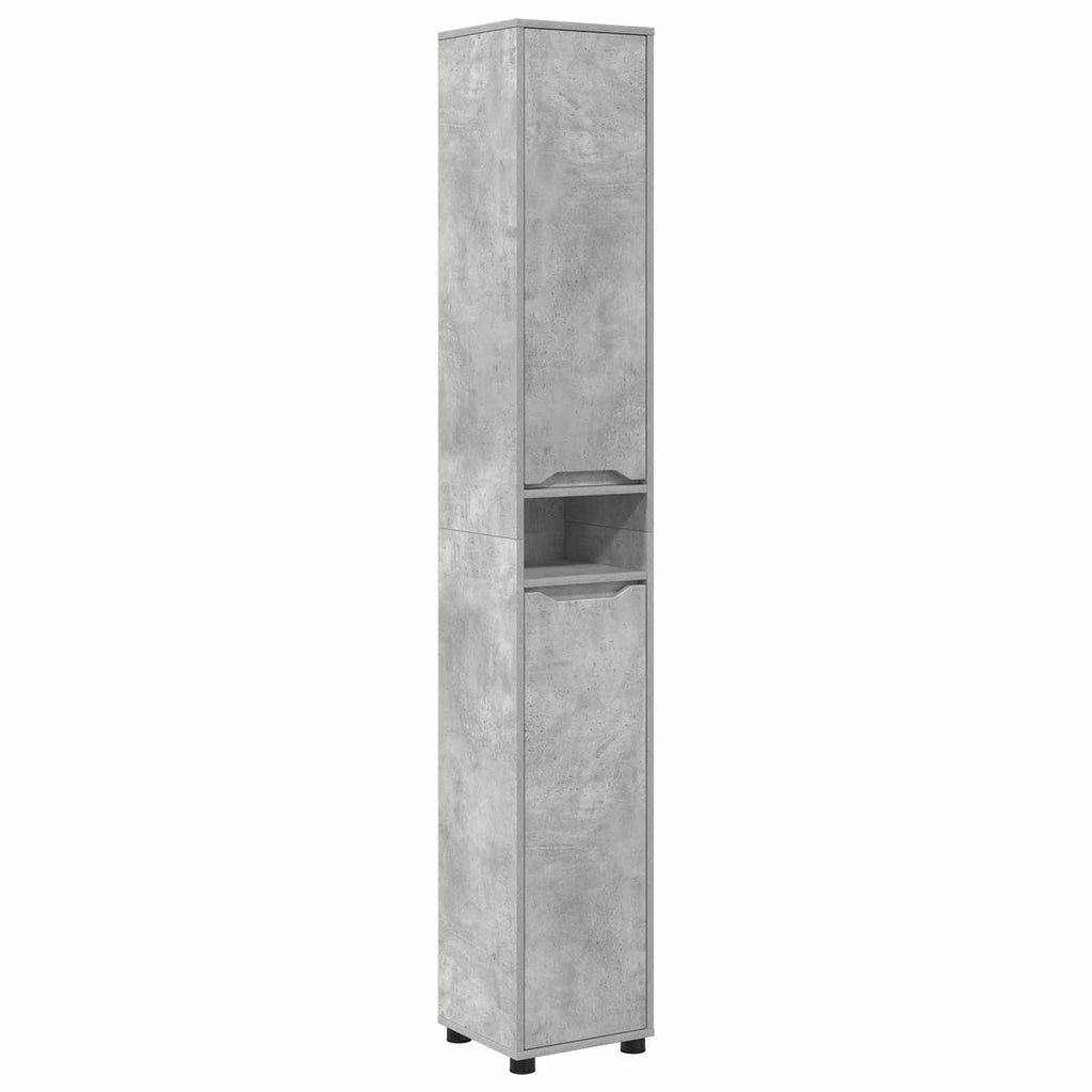 vidaXL Szafka Łazienkowa Betonowy szary 30,5 x 30 x 195 cm